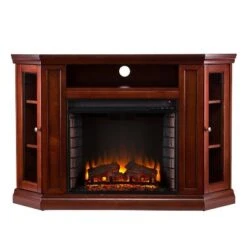 Claremore Convertible Media Fireplace - Aiden Lane Brown Mahogany
