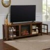Tasi Transitional Farmhouse Glass Window Pane Door with Electric Fireplace TV Stand for TVs up to 80" - Saracina Home Dark Walnut 1 Tasi Transitional Farmhouse Glass Window Pane Door with Electric Fireplace TV Stand for TVs up to 80" - Saracina Home Dark Walnut -Cheap TV Stands Store unnamed file 1034