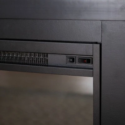 4 Cubby Modern Electric Fireplace with Metal Legs TV Stand for TVs up to 65" - Saracina Home Black 6 4 Cubby Modern Electric Fireplace with Metal Legs TV Stand for TVs up to 65" - Saracina Home Black - Image 4