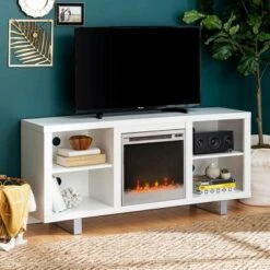 4 Cubby Modern Electric Fireplace with Metal Legs TV Stand for TVs up to 65" - Saracina Home Black 17 4 Cubby Modern Electric Fireplace with Metal Legs TV Stand for TVs up to 65" - Saracina Home Black -Cheap TV Stands Store unnamed file 1093