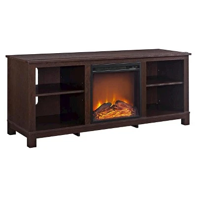 Brenner TV Console with Fireplace for TVs up to 60" - Room & Joy Cherry Espresso 8 Brenner TV Console with Fireplace for TVs up to 60" - Room & Joy Cherry Espresso - Image 6