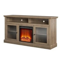 Room & Joy 65" Pinnacle Point Fireplace TV Stand Rustic Oak - Room & Joy