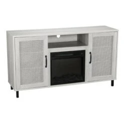 54" Transitional Electric Fireplace Saw Cut TV Stand for TVs up to 60" Off White - Home Essentials 21 54" Transitional Electric Fireplace Saw Cut TV Stand for TVs up to 60" Off White - Home Essentials -Cheap TV Stands Store unnamed file 1317