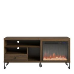 65" Heywood Retro Fireplace Tv Stand - Room & Joy Walnut -Cheap TV Stands Store unnamed file 1449