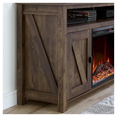 60" Brookside Electric Fireplace TV Console - Room & Joy Ivory 3 60" Brookside Electric Fireplace TV Console - Room & Joy Ivory