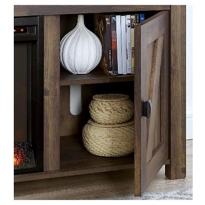 60" Brookside Electric Fireplace TV Console - Room & Joy Ivory 4 60" Brookside Electric Fireplace TV Console - Room & Joy Ivory - Image 2