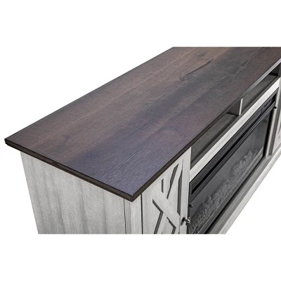 TV Stand for TVs up to 50" Saw Cut Off White - Home Essentials 6 TV Stand for TVs up to 50" Saw Cut Off White - Home Essentials - Image 4