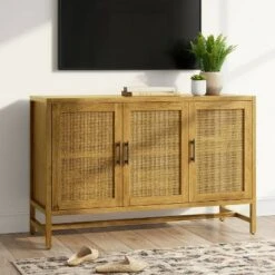 Warwick 3 Door Accent TV Stand for TVs up to 59" - Threshold™ White