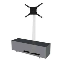 Floor Mount with TV Stand for TVs up to 80" White - AVF -Cheap TV Stands Store unnamed file 1549
