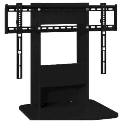 Solar TV Stand for TVs up to 70" with Mount and Drawers - Room & Joy Black