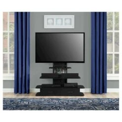 Solar TV Stand for TVs up to 70" with Mount and Drawers - Room & Joy Black -Cheap TV Stands Store unnamed file 1566