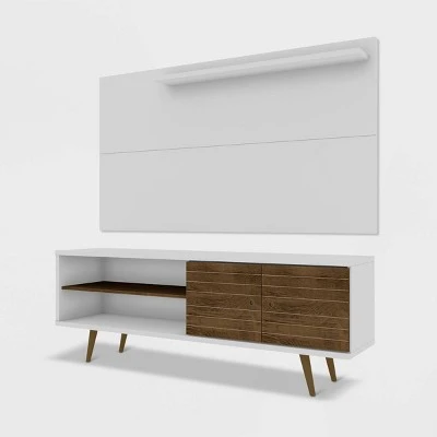 Liberty Panel and TV Stand for TVs up to 50" - Manhattan Comfort Black 8 Liberty Panel and TV Stand for TVs up to 50" - Manhattan Comfort Black - Image 6