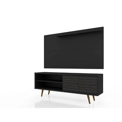 Liberty Panel and TV Stand for TVs up to 50" - Manhattan Comfort Black 10 Liberty Panel and TV Stand for TVs up to 50" - Manhattan Comfort Black - Image 8