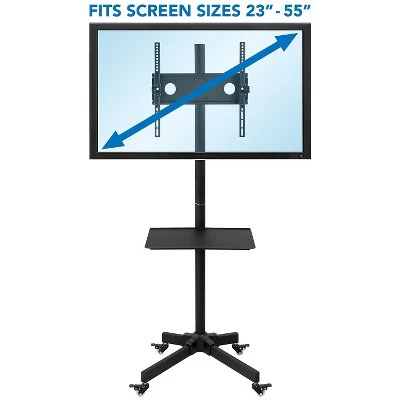 Mount-It! Mobile TV Cart Aluminum For 23"-55" Inch TVs (MI-1876) 4 Mount-It! Mobile TV Cart Aluminum For 23"-55" Inch TVs (MI-1876) - Image 3