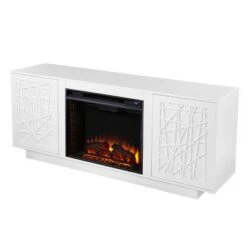 Flonsland Electric Fireplace with Media Storage White - Aiden Lane