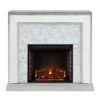 Tynchel Mirrored Faux Marble Fireplace Antique Silver - Aiden Lane -Cheap TV Stands Store unnamed file 1802