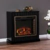 Stallamp Contemporary Electric Fireplace Black/Gold - Aiden Lane