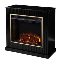 Stallamp Contemporary Electric Fireplace Black/Gold - Aiden Lane -Cheap TV Stands Store unnamed file 1823