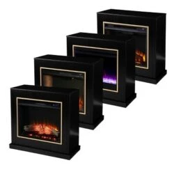 Stallamp Contemporary Electric Fireplace Black/Gold - Aiden Lane -Cheap TV Stands Store unnamed file 1827