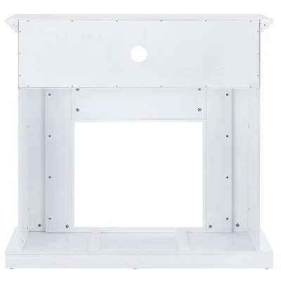 Nerrin Tiled Media Fireplace Console White - Aiden Lane 5 Nerrin Tiled Media Fireplace Console White - Aiden Lane - Image 3