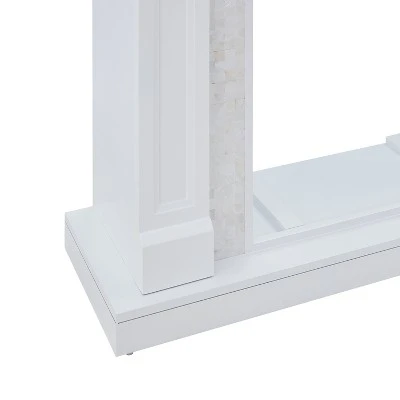 Nerrin Tiled Media Fireplace Console White - Aiden Lane 7 Nerrin Tiled Media Fireplace Console White - Aiden Lane - Image 5