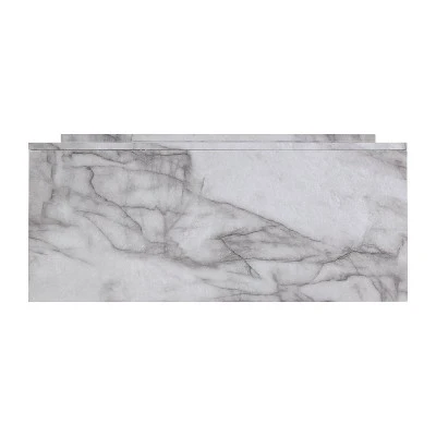 Dridun Faux Marble Fireplace with Alexa Firebox White/Gray - Aiden Lane 6 Dridun Faux Marble Fireplace with Alexa Firebox White/Gray - Aiden Lane - Image 4