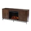 Retim Electric Fireplace with Media Storage Brown/Silver - Aiden Lane -Cheap TV Stands Store unnamed file 1951