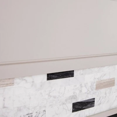 Talsham Color Changing Electric Fireplace with Marble Surround Gray - Aiden Lane 6 Talsham Color Changing Electric Fireplace with Marble Surround Gray - Aiden Lane - Image 4