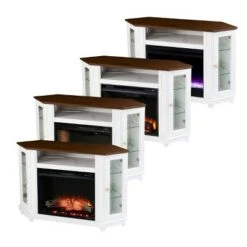 Ruldon Smart Fireplace with Media Storage White/Brown - Aiden Lane -Cheap TV Stands Store unnamed file 1995