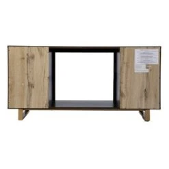 Shanmol Electric Media Fireplace with Carved Details Dark Brown/Natural - Aiden Lane -Cheap TV Stands Store unnamed file 2040