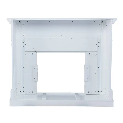 Budedar Electric Fireplace with Marble Surround White - Aiden Lane 8 Budedar Electric Fireplace with Marble Surround White - Aiden Lane - Image 6