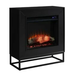 Holly & Martin Frescan Contemporary Touch Panel Fireplace Black - Holly & Martin