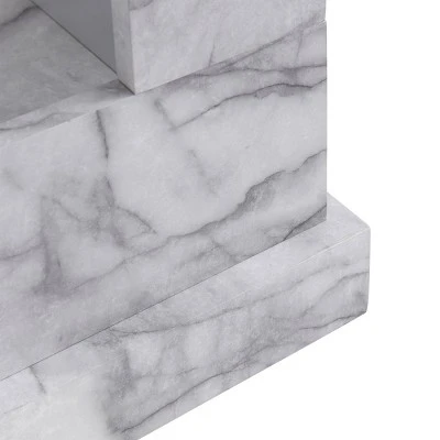 Dridun Faux Marble Touch Panel White/Gray - Aiden Lane 12 Dridun Faux Marble Touch Panel White/Gray - Aiden Lane - Image 10