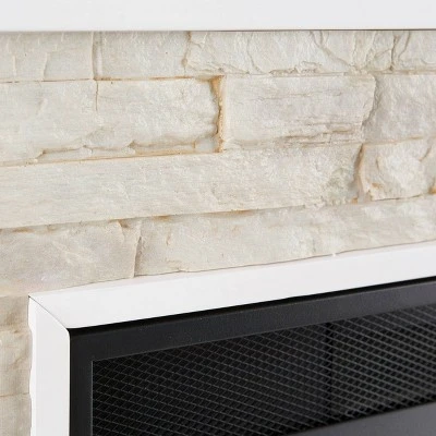 Reddon Corner Convertible Touch Panel Electric Fireplace with Storage - Aiden Lane White 8 Reddon Corner Convertible Touch Panel Electric Fireplace with Storage - Aiden Lane White - Image 6