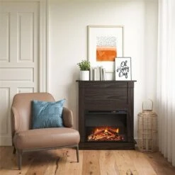 Room & Joy Elkdale Fireplace Mantel Espresso - Room & Joy