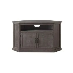 Rustic Corner 50" Solid Wood TV Stand Gray - Martin Svensson Home