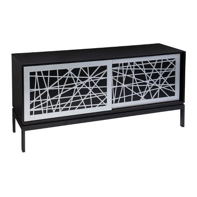 Thall Contemporary Media Cabinet Black/Silver - Aiden Lane 3 Thall Contemporary Media Cabinet Black/Silver - Aiden Lane