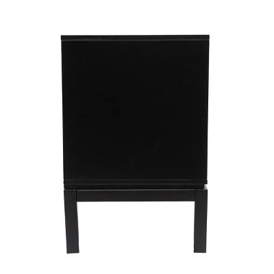 Thall Contemporary Media Cabinet Black/Silver - Aiden Lane 4 Thall Contemporary Media Cabinet Black/Silver - Aiden Lane - Image 2