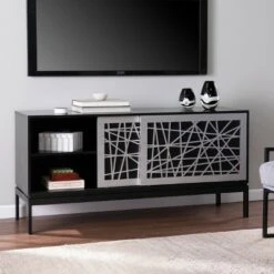 Thall Contemporary Media Cabinet Black/Silver - Aiden Lane 18 Thall Contemporary Media Cabinet Black/Silver - Aiden Lane -Cheap TV Stands Store unnamed file 2888