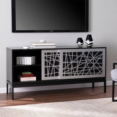 Thall Contemporary Media Cabinet Black/Silver - Aiden Lane 10 Thall Contemporary Media Cabinet Black/Silver - Aiden Lane - Image 8