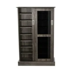 Driffield Media Storage Cabinet Charcoal Gray - Atlantic