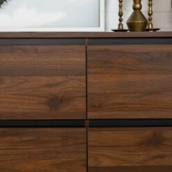 4 Drawer Modern Storage Dresser TV Stand for TVs up to 58" - Saracina Home Dark Walnut -Cheap TV Stands Store unnamed file 3033