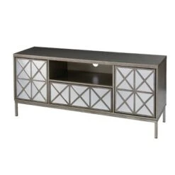 Binsprai Storage TV Stand for TVs up to 60" Silver - Aiden Lane -Cheap TV Stands Store unnamed file 3071