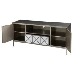 Binsprai Storage TV Stand for TVs up to 60" Silver - Aiden Lane -Cheap TV Stands Store unnamed file 3076