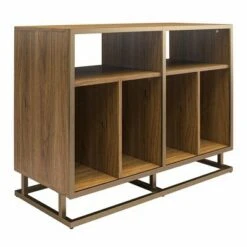 Regal Double Wide Record Station Walnut - Novogratz -Cheap TV Stands Store unnamed file 3162