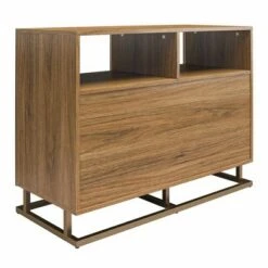 Regal Double Wide Record Station Walnut - Novogratz -Cheap TV Stands Store unnamed file 3164