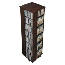 4 Sided Spinning Media Storage - Espresso - Prepac