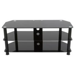 TV Stand with Cable Management for TVs up to 55" - AVF Black