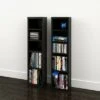 Set of 2 Sereni TV CD and DVD Towers Black - Nexera
