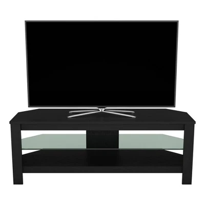 Glass Shelf with TV Stand for TV up to 55" - AVF Rustic Sawn Oak 7 Glass Shelf with TV Stand for TV up to 55" - AVF Rustic Sawn Oak - Image 5